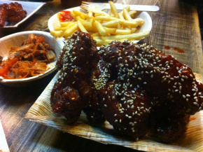 Korean Wings, Chips & Kimchi at Jubo, Shoreditch