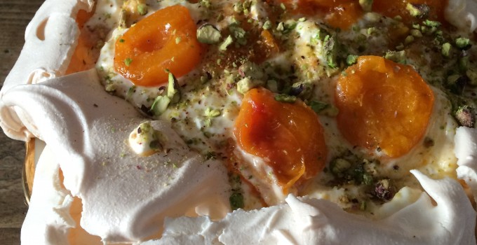 Apricot and Cardamom Pavlova